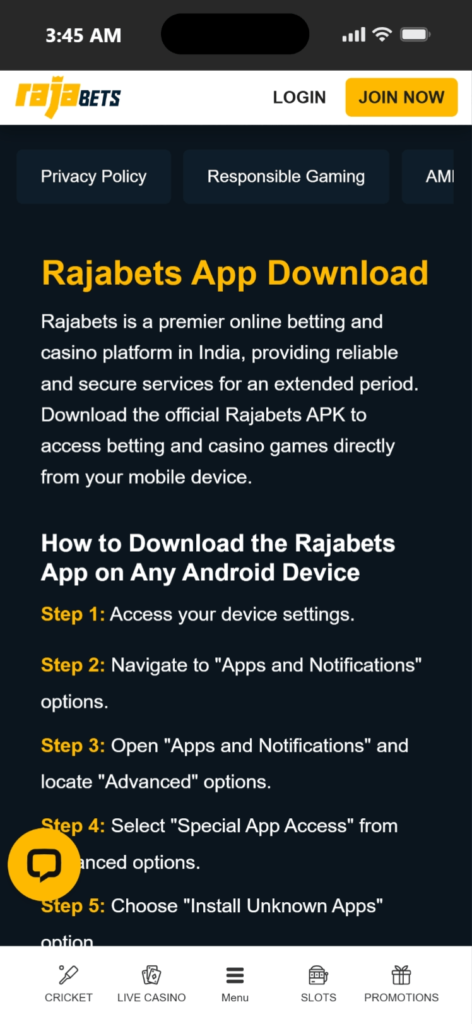 Safe Rajabets Registration