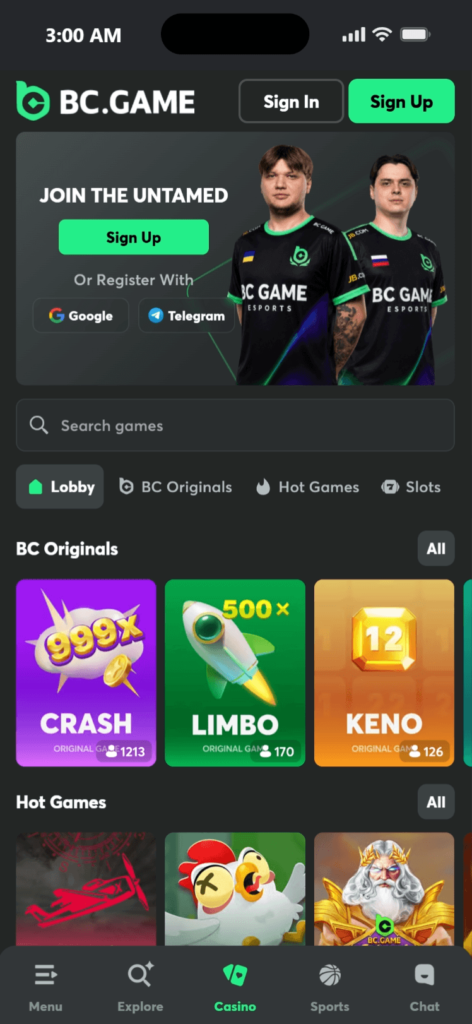Features of the BC Game App