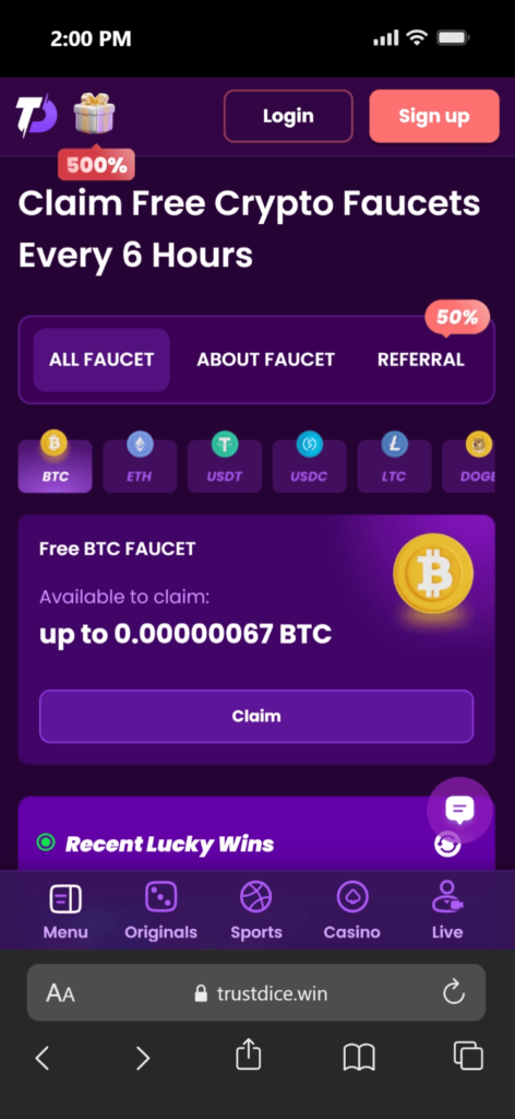 TrustDice No Deposit Bonus Code