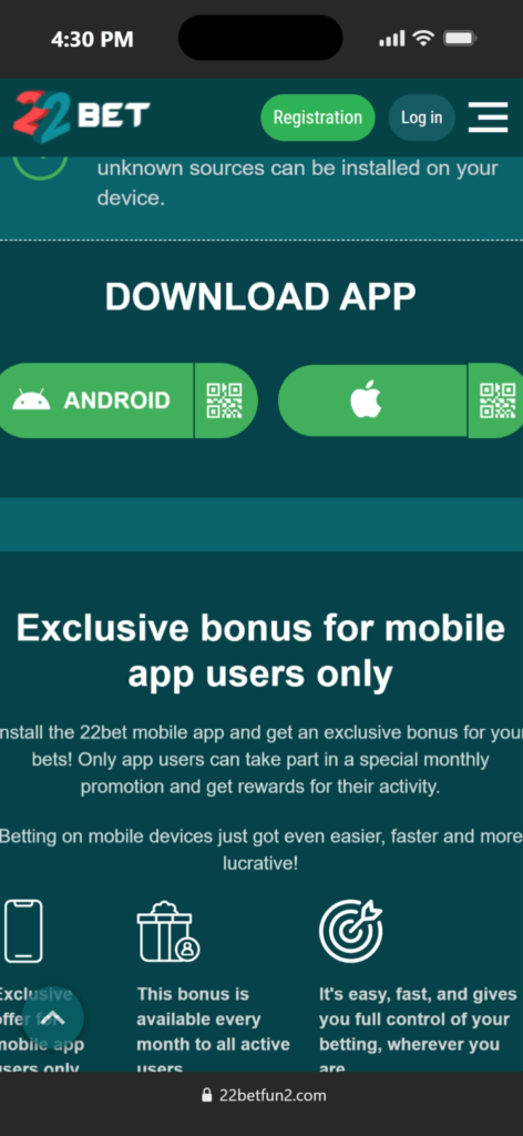 Claim the 22Bet Offer on Mobile