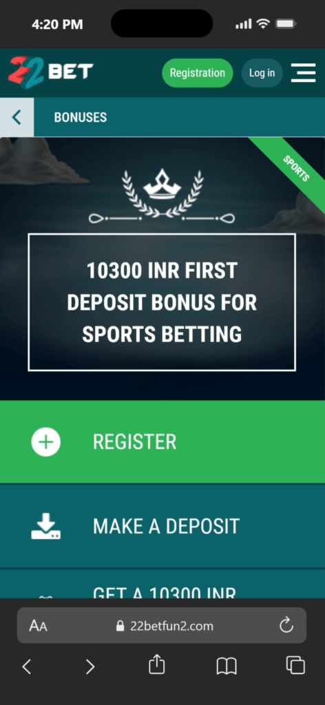Current 22Bet Promo Code