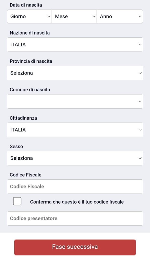 Registrazione classica su Marathonbet