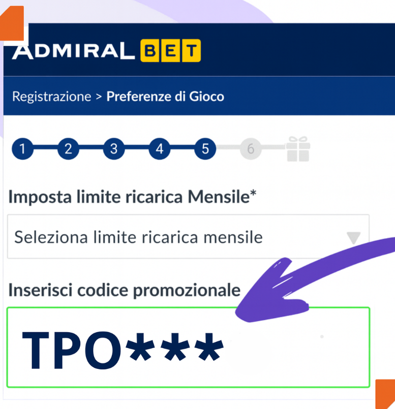 Come utilizzare il codice promozionale AdmiralBet