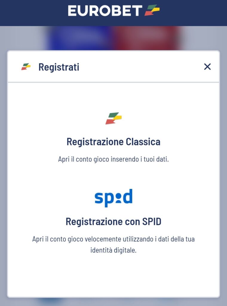 Registrazione classica su Eurobet: tutti i passaggi da seguire