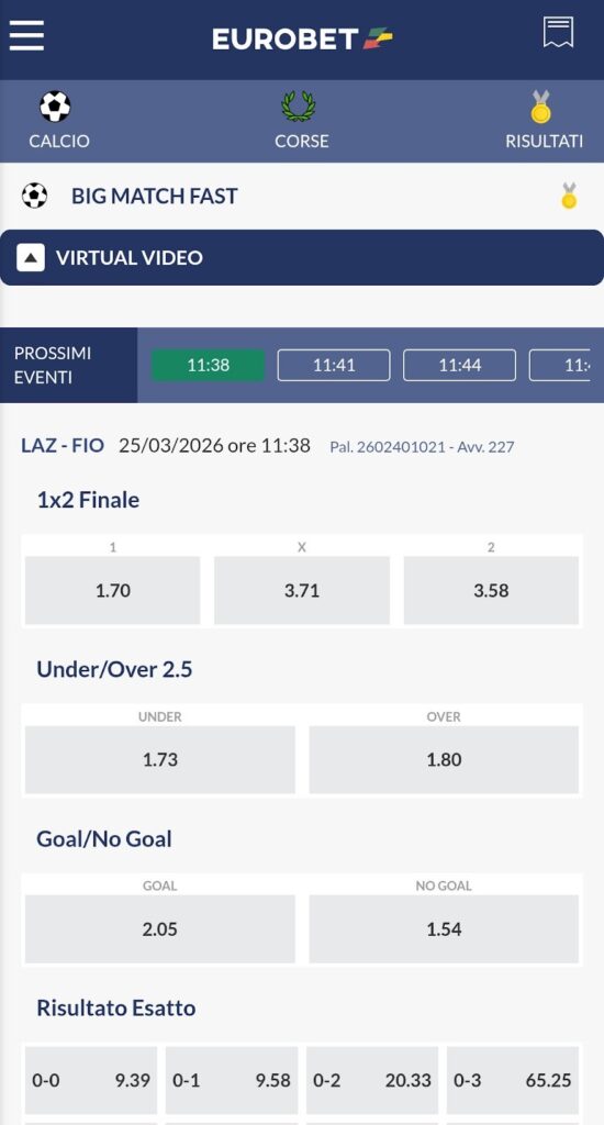 Scommesse Virtuali Eurobet