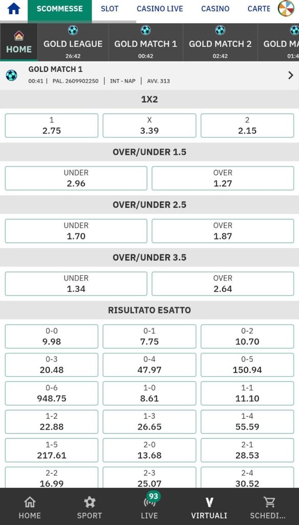 Scommesse Virtuali Lottomatica