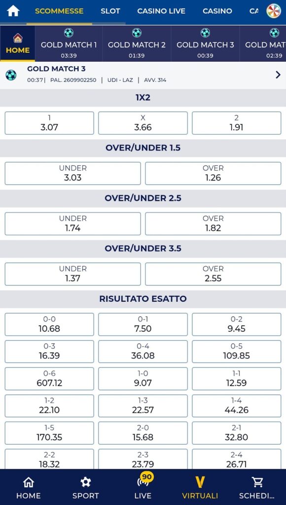 Scommesse Virtuali Goldbet