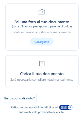 Registrazione su Betflag
Carica il documento