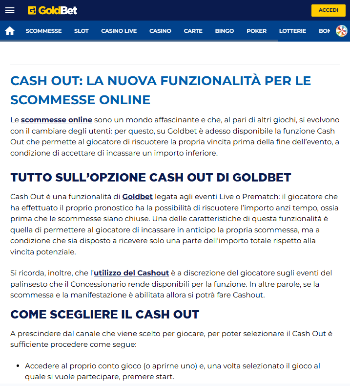 Recensione goldbet: Scommesse Sportive 
