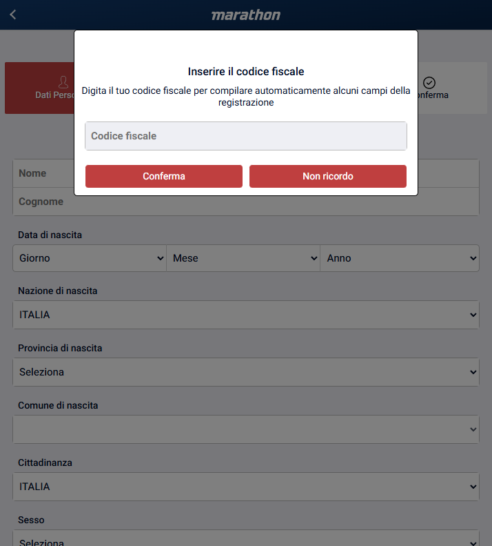 Guida registrazione a Marathonbet