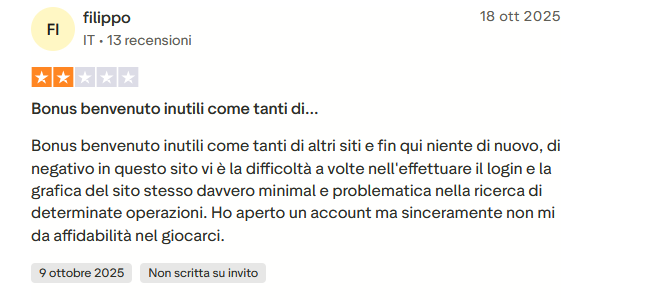 Betsson su Trustpilot