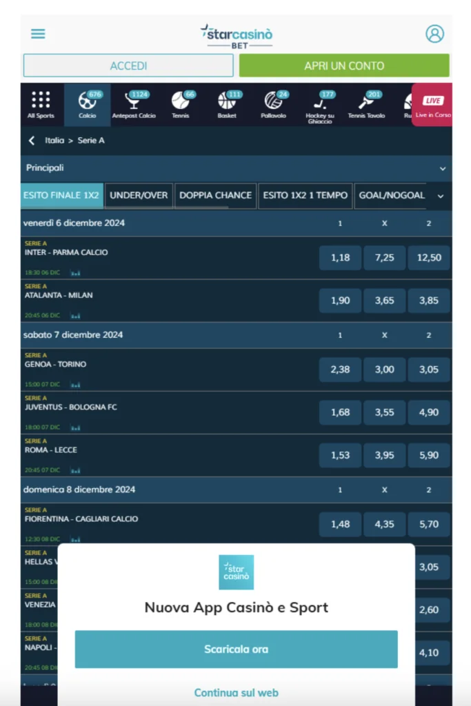 StarCasin&ograve; app