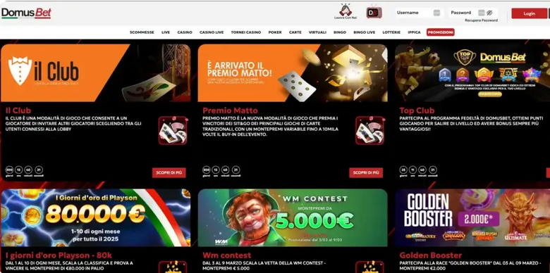 Registrazione a Domusbet
homepage