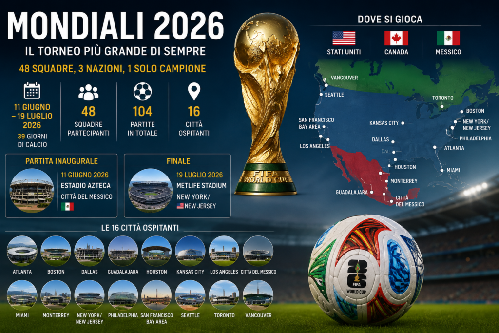 Mondiali 2026 guida completa
