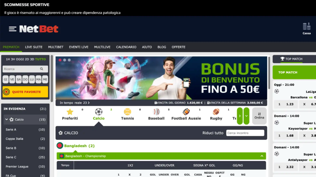 Bonus senza deposito NetBet
