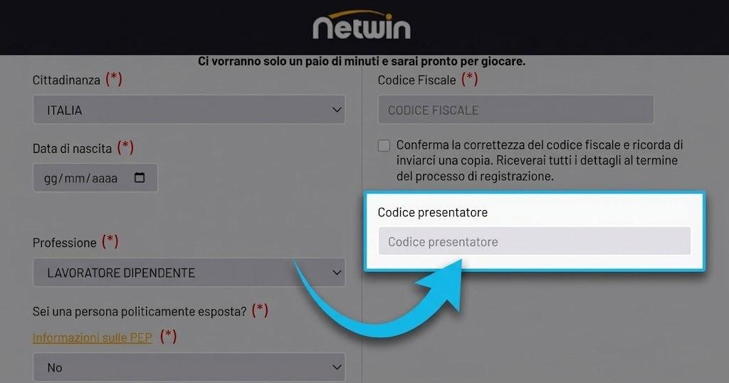 codice promozionale NetWin