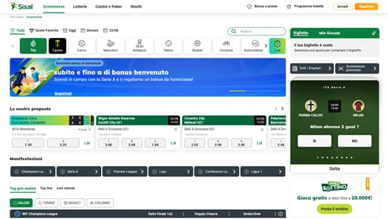 SISAL registrazione