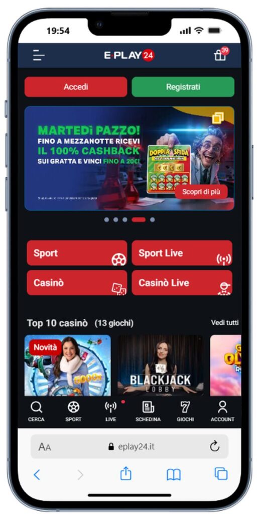 eplay24 martedi pazzo
