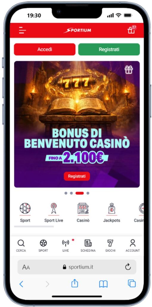 sportium bonus casino