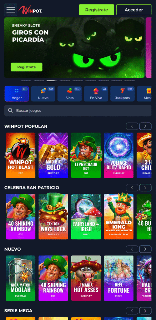 Winpot es el casino online en México con el bono más grande