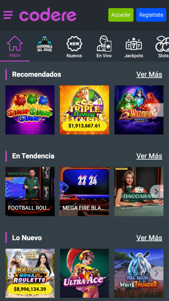 Codere es uno de los mejores casinos en línea en México