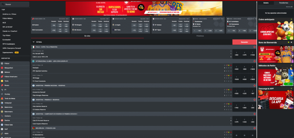 apuestas deportivas en Sportium MX