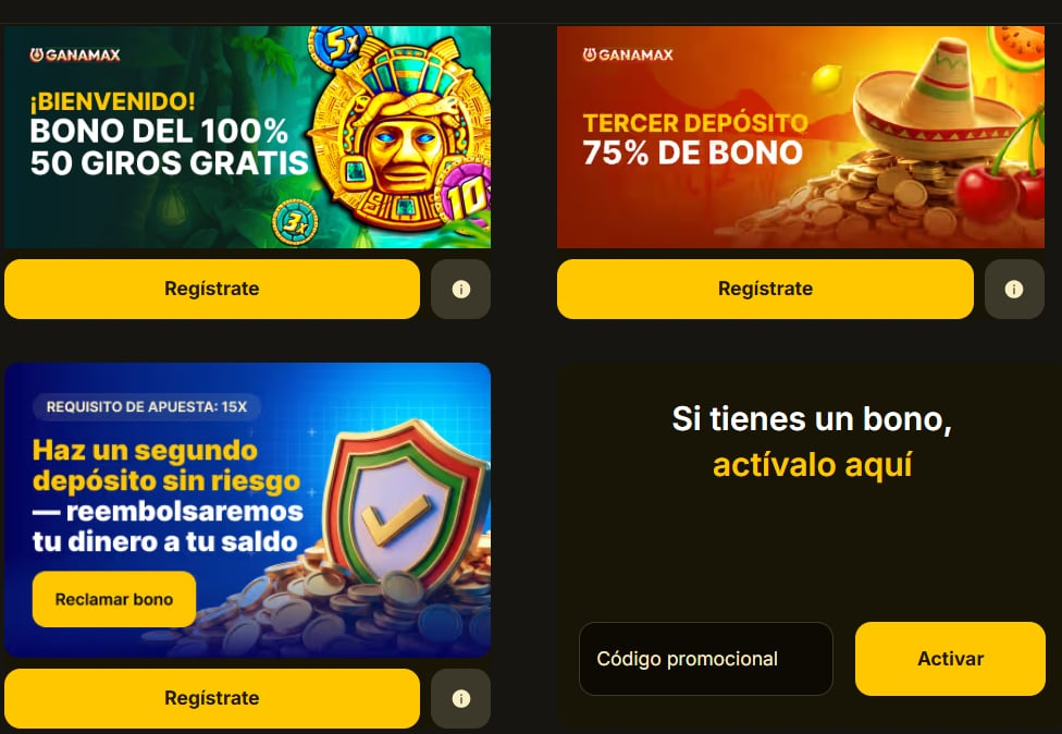 código promocional Ganamax