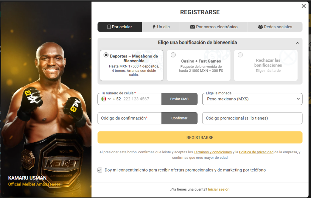 Melbet Registrarse