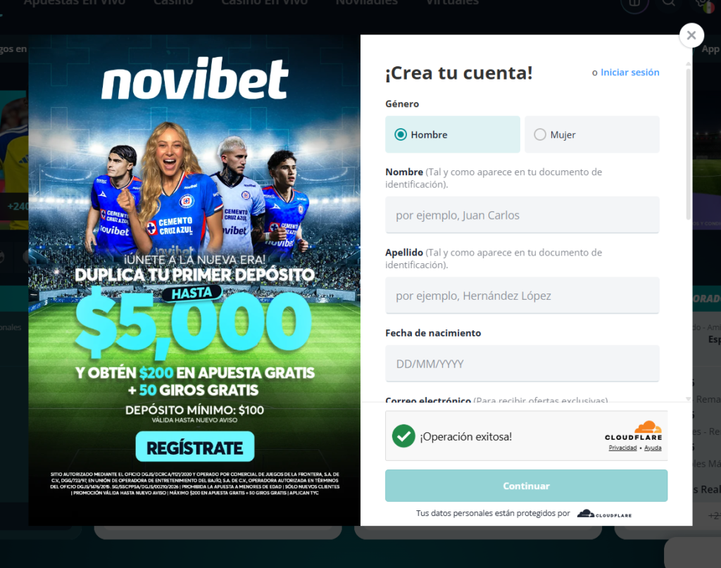 novibet Registro