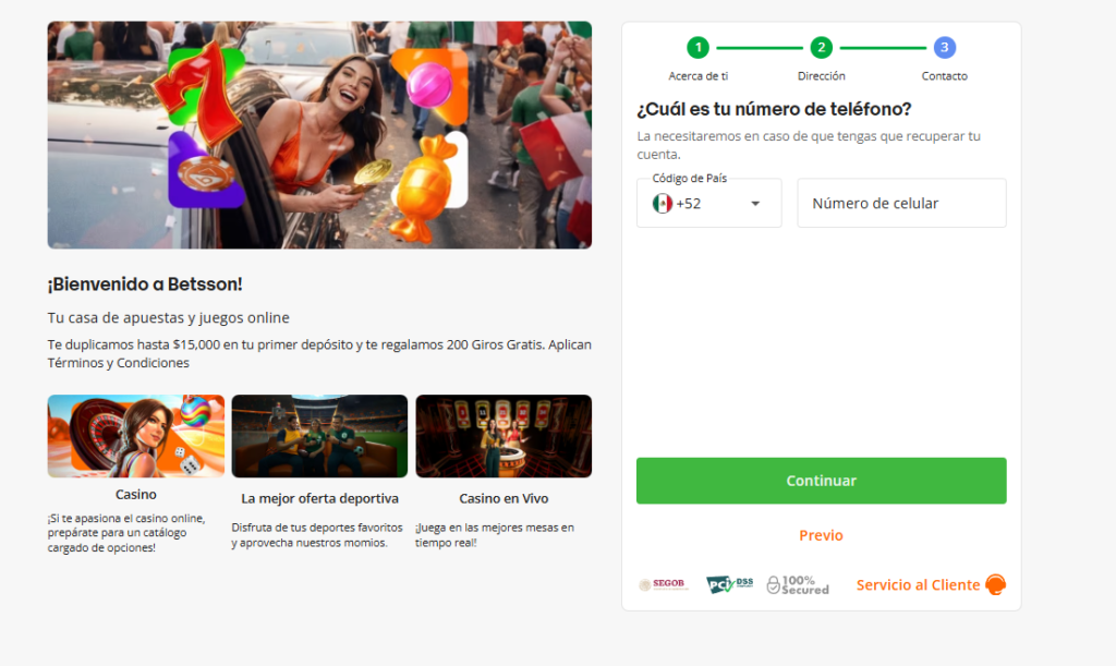 C&oacute;mo registrarse y activar el c&oacute;digo betsson