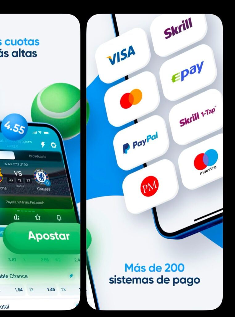 Dep&oacute;sitos y retiros desde la app 1xbet 
