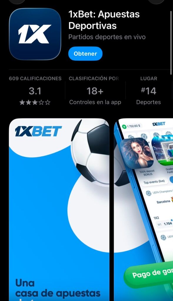 C&oacute;mo descargar la 1xBet app en iOS