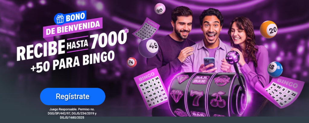 Banner de promo de casino + bingo en Codere México