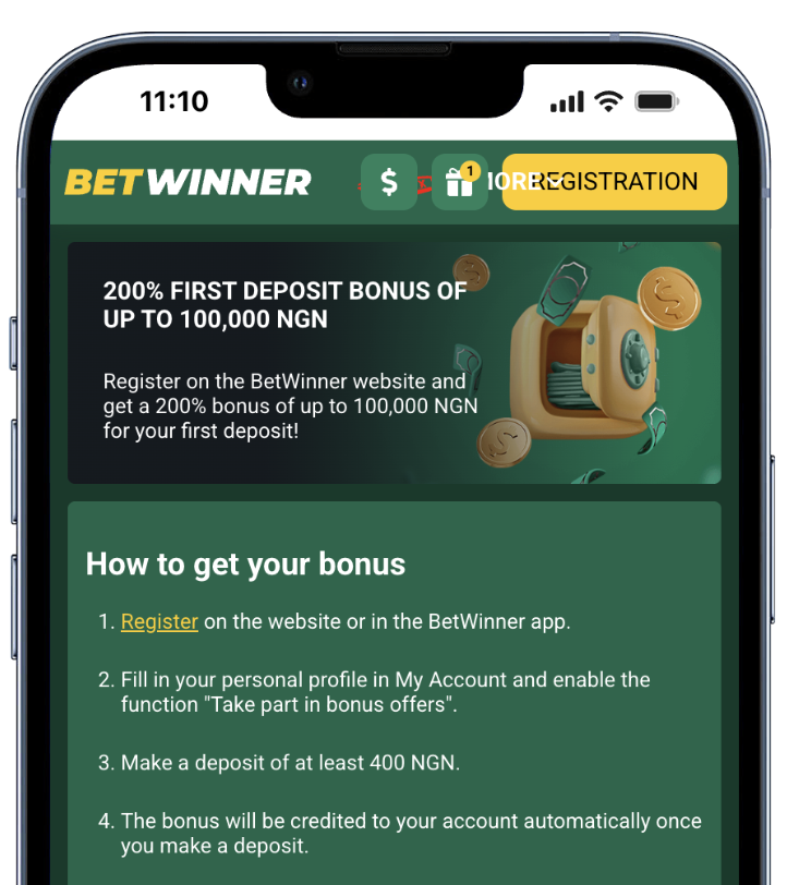 betwinner sports welcome package