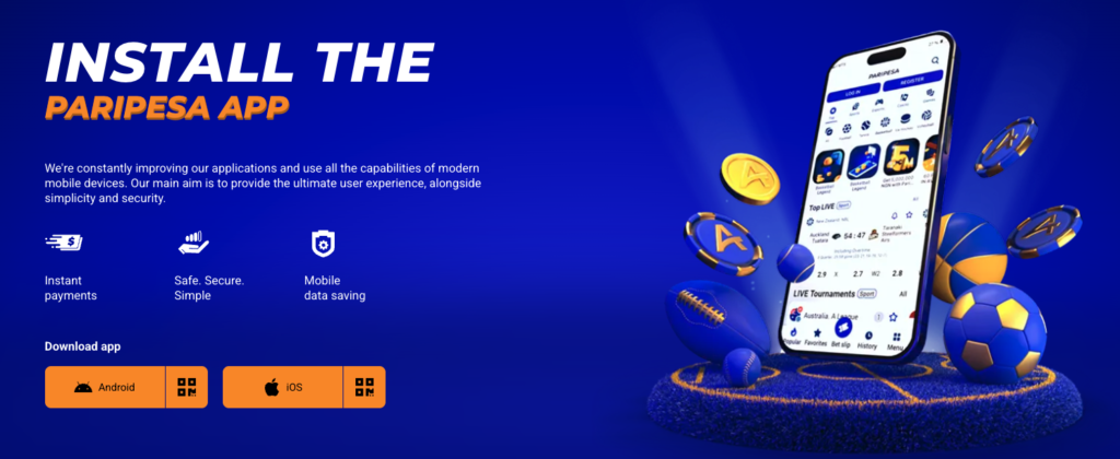 paripesa app homepage