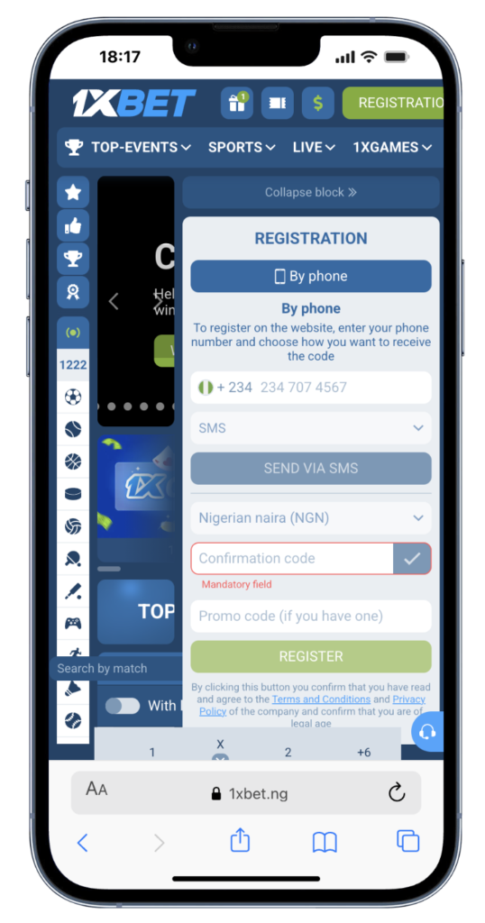 1xbet homepage