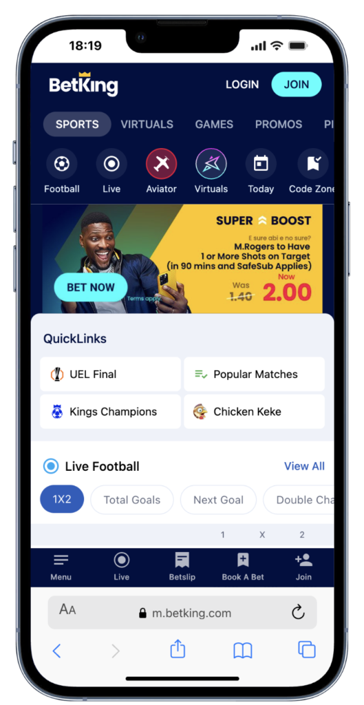 betking homepage mobile
