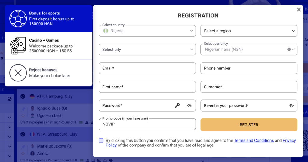 paripesa registration form