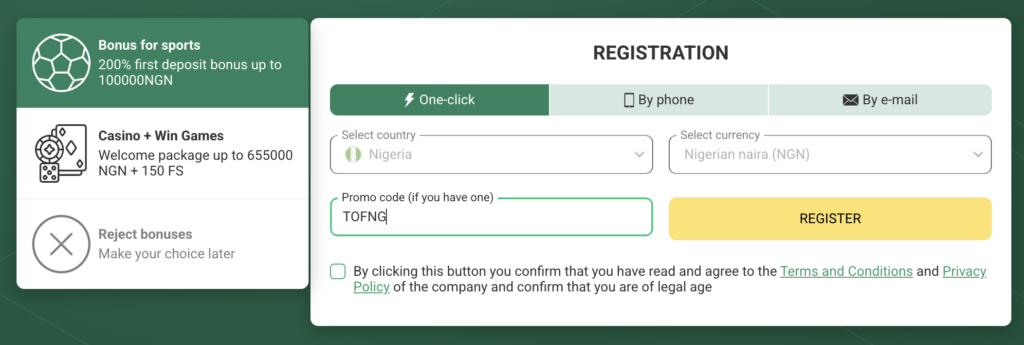 BetWinner Promo Code TOFNG: Get up to ₦655,000 Casino Bonus