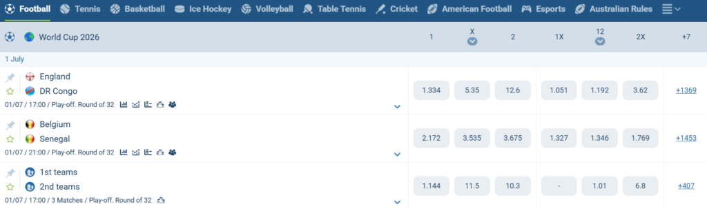 1xBet prediction