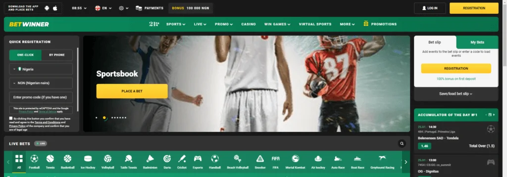 betwinner homepage
