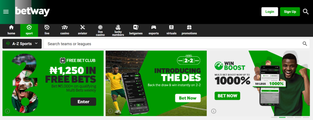 Betway Nigeria Welcome Offer & Promotions
