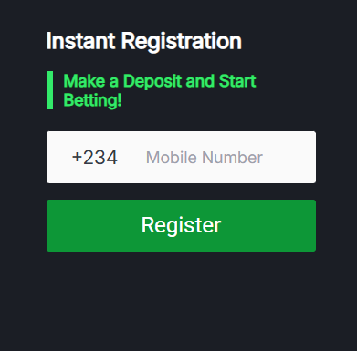 SportyBet instant registration