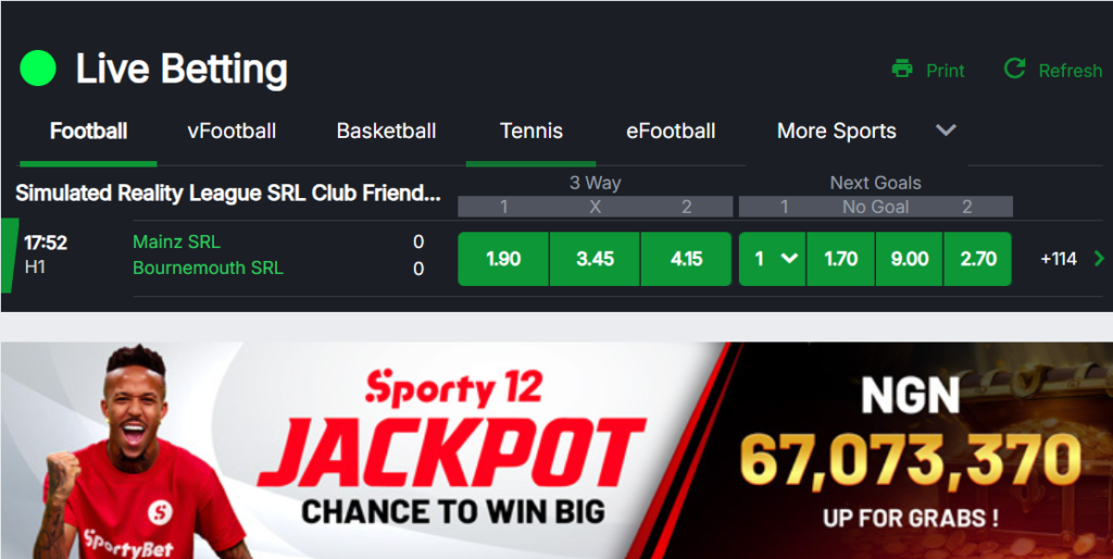 SportyBet Registration