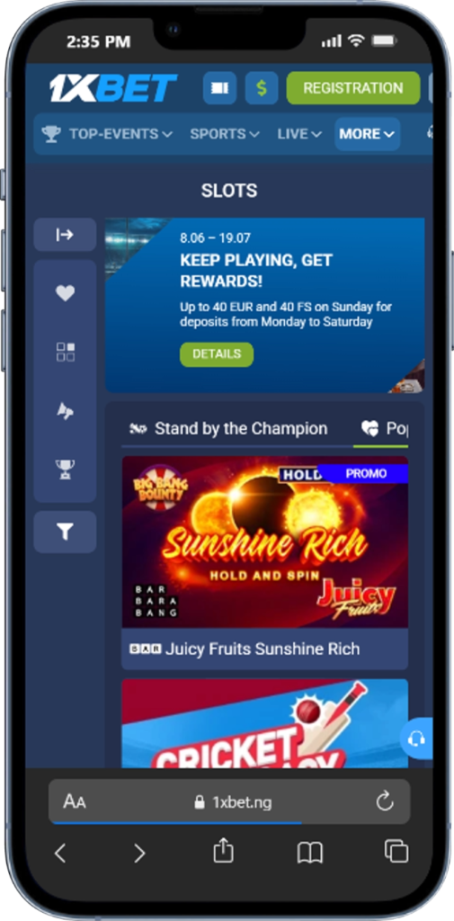 1xbet Key Features