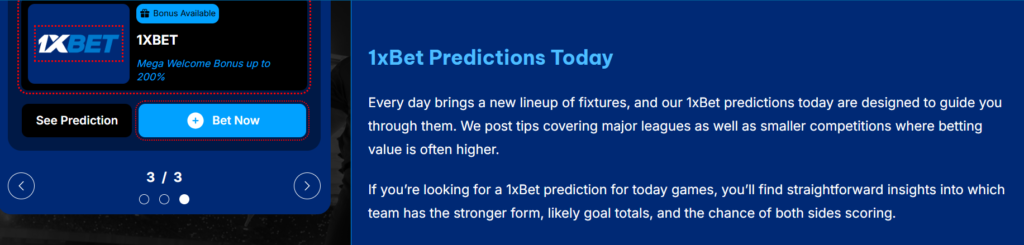 1xBet Prediction