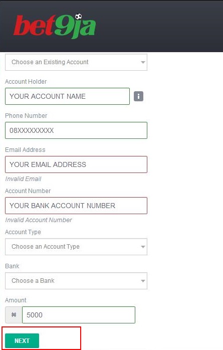 Bet9ja withdrawal