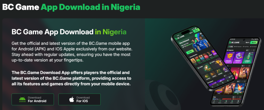 BC Game App and Mobile Experience