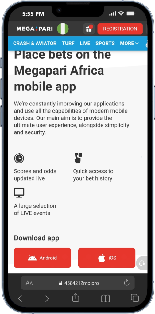Megapari App for Android and iOS