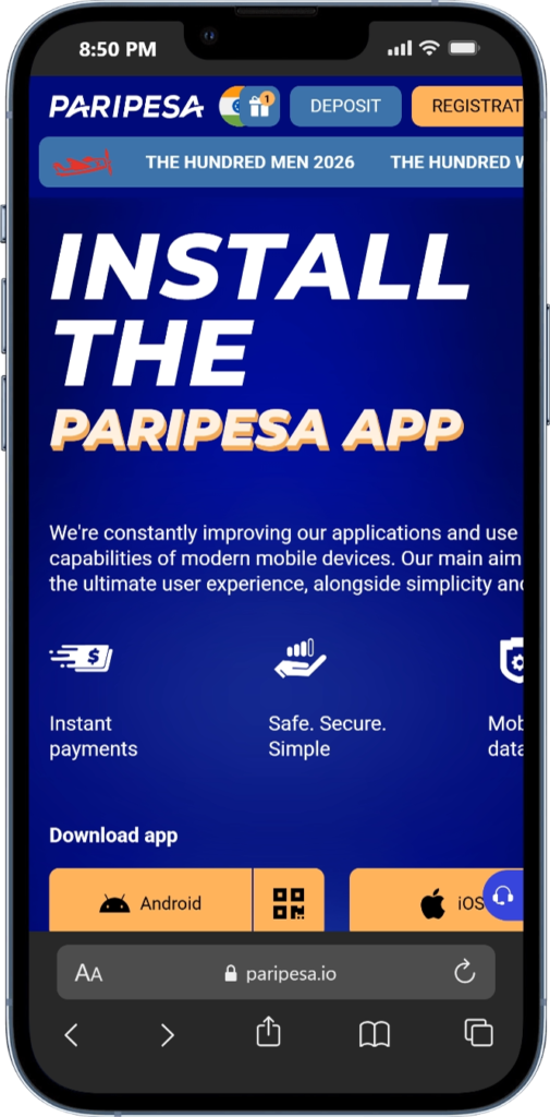 Registering via the Paripesa App vs Desktop